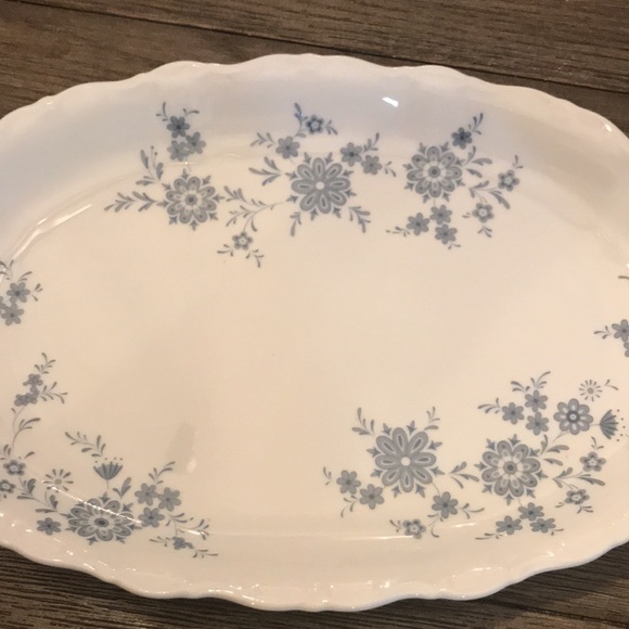Seltmann Weiden Bavarian Blue porcelain Christina 12” serving platter Guc - Picture 5 of 9